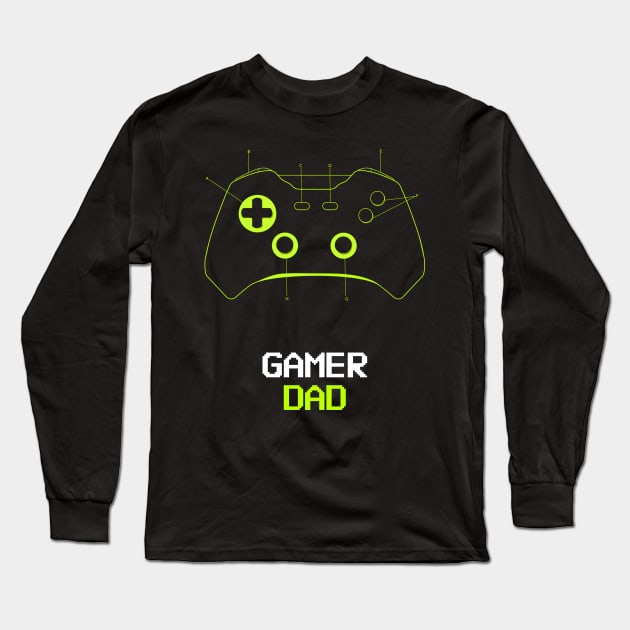 Gamer DAD Long Sleeve T-Shirt by Aj@Co.